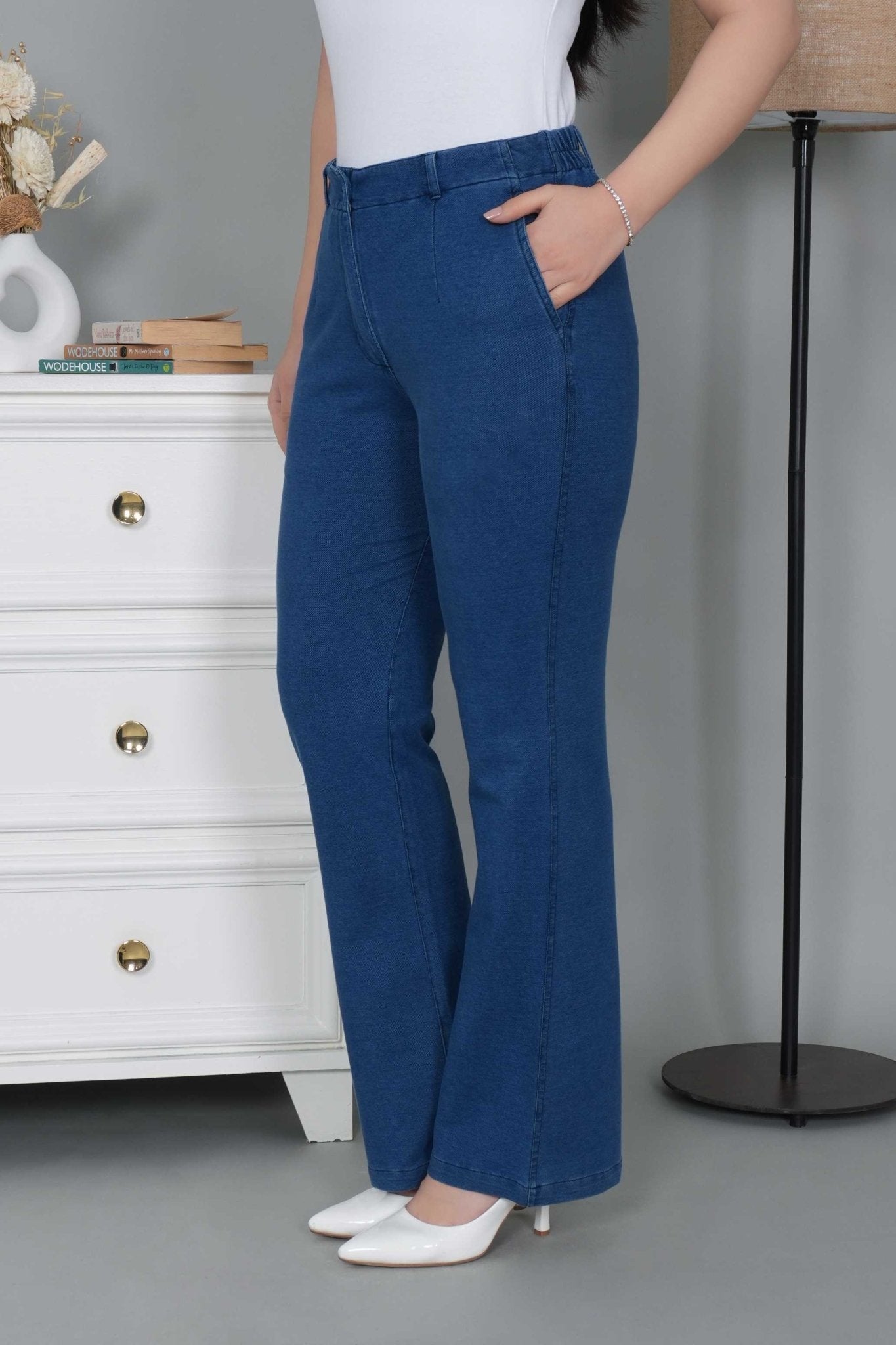 Light blue denim bootcut flare pant - Denim bootcut flare pants