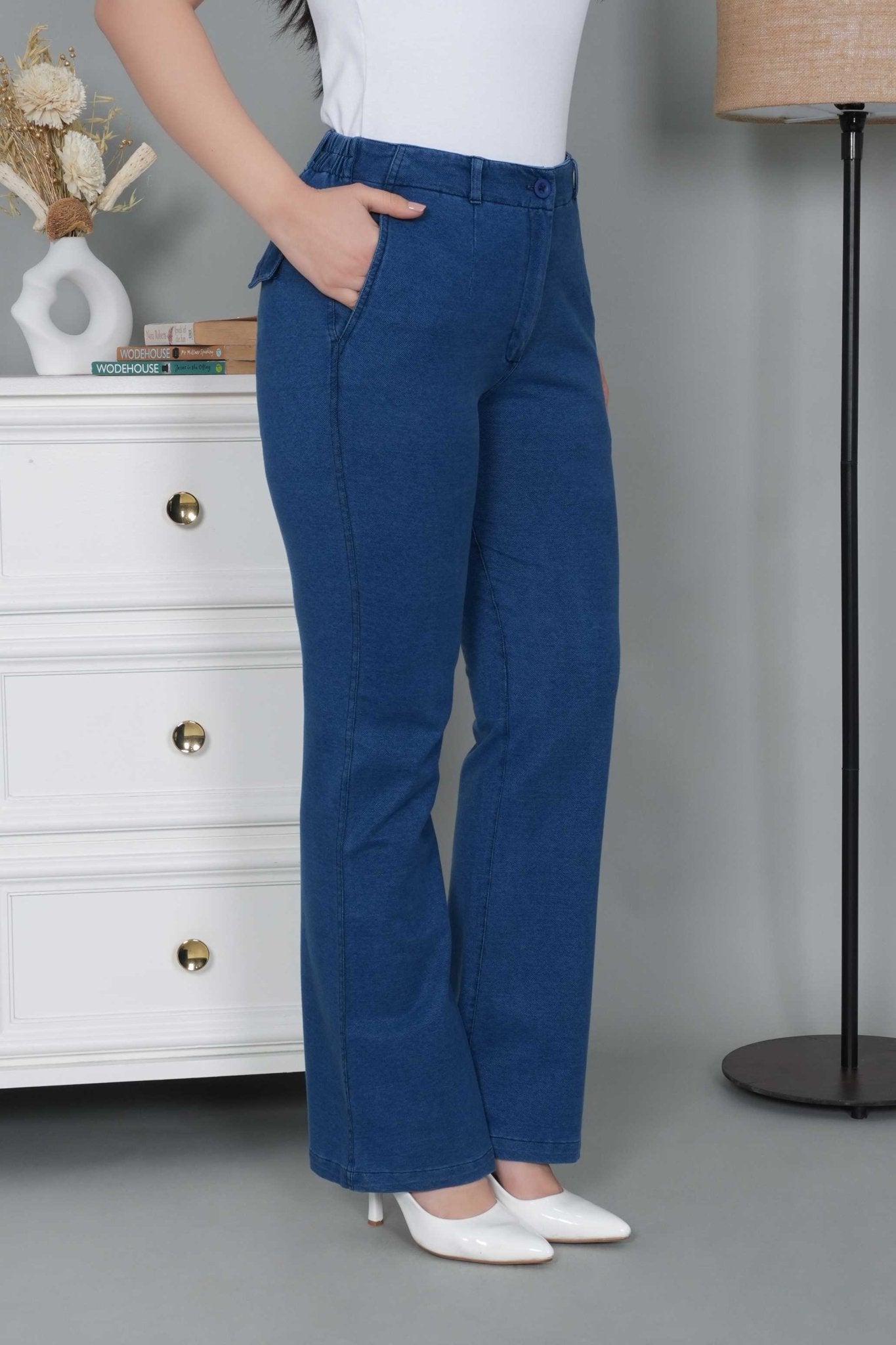 Light blue denim bootcut flare pant - Denim bootcut flare pants