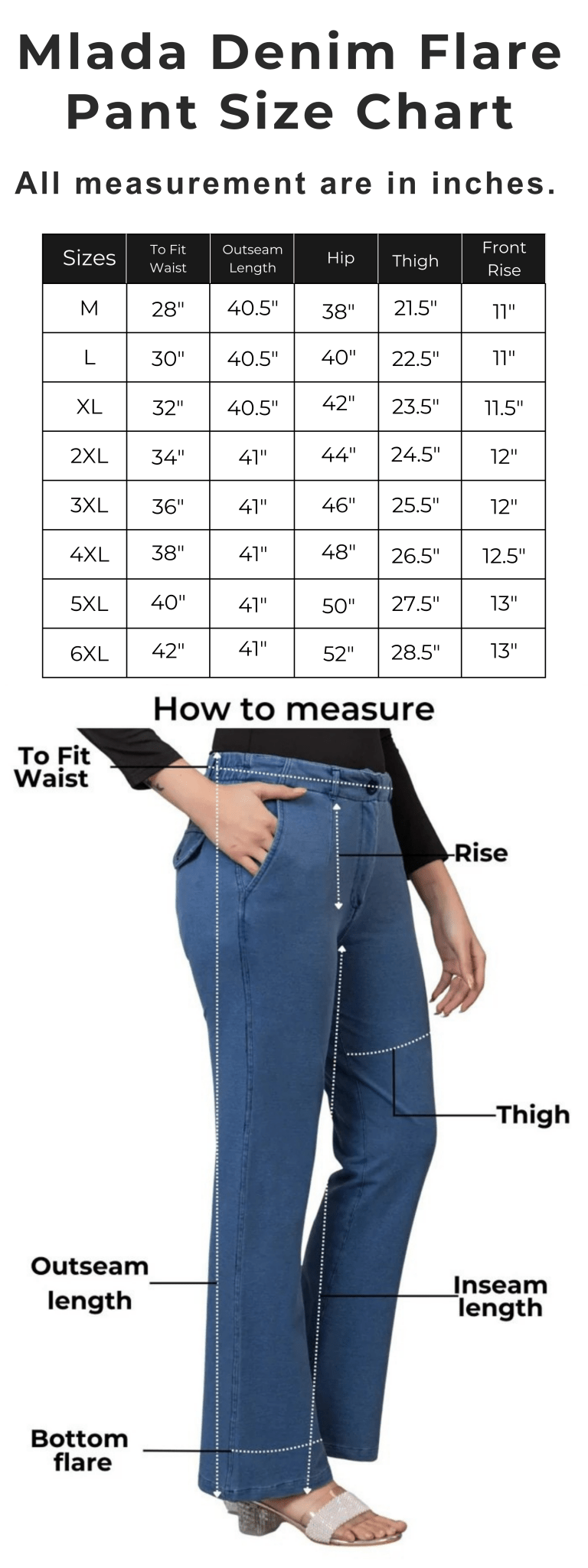 Light blue denim bootcut flare pant -Denim bootcut flare pants