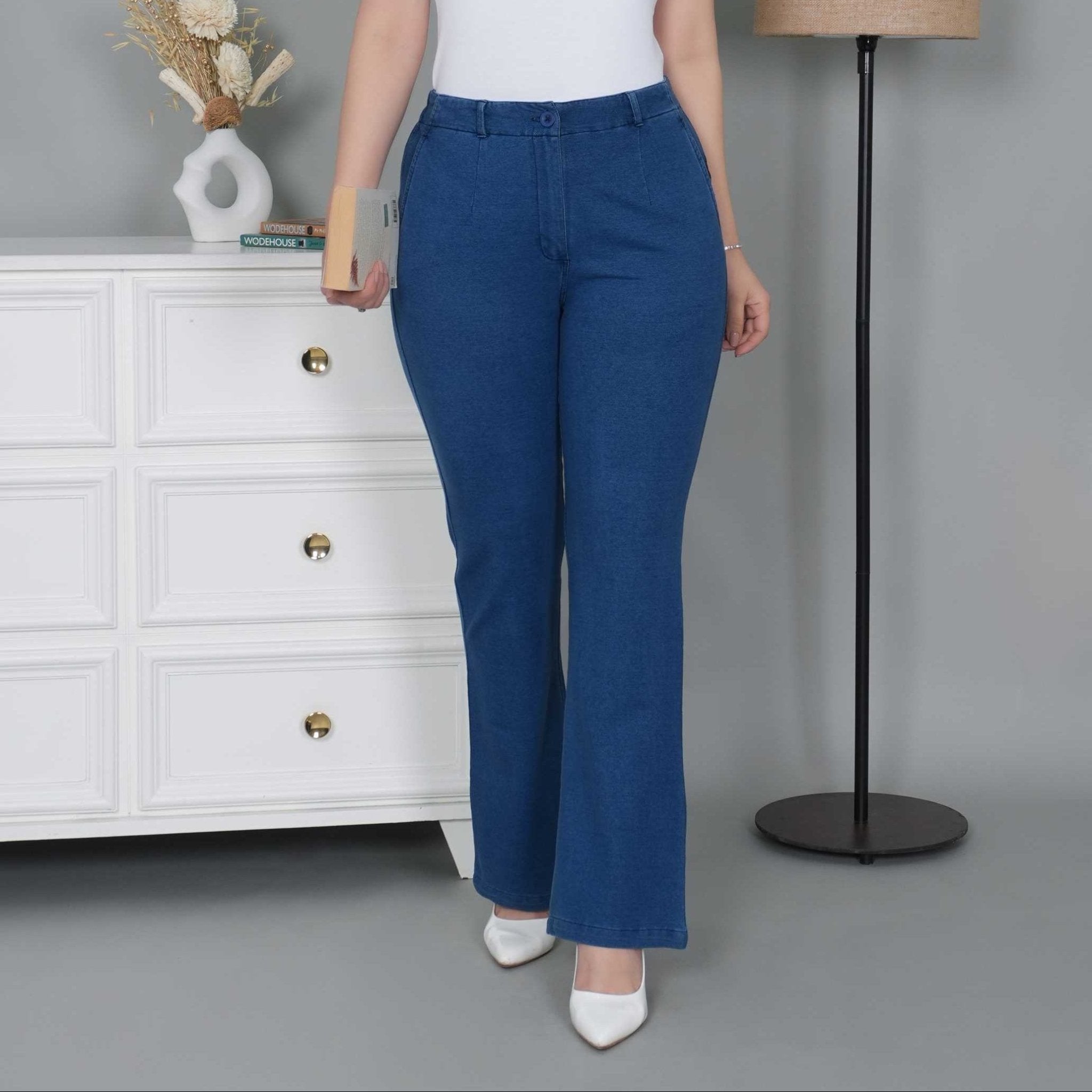 Light blue denim bootcut flare pant - Denim bootcut flare pants