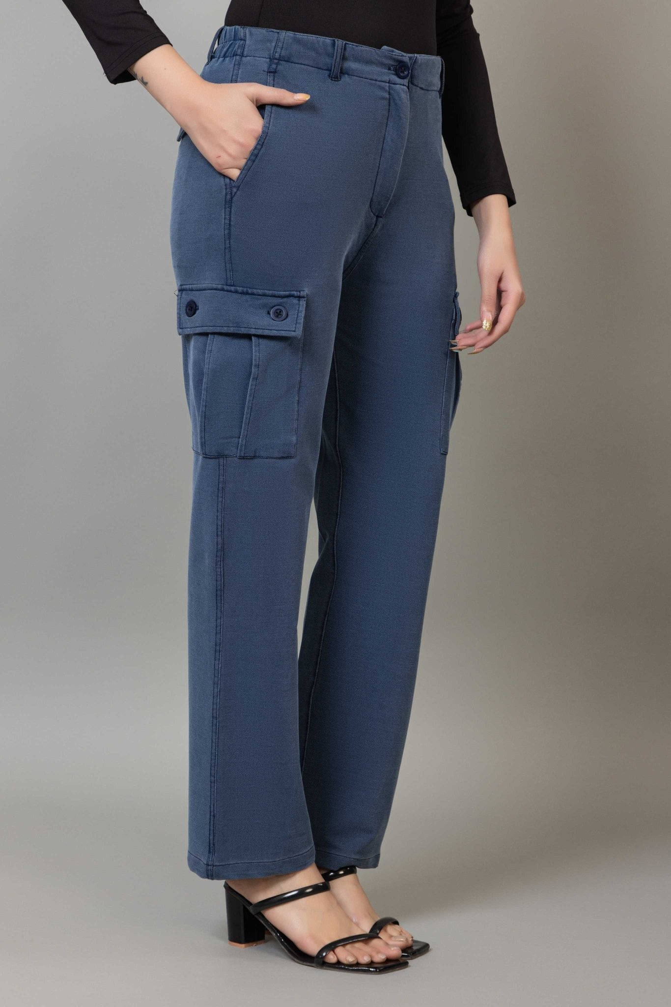 Light Blue denim cargo - Denim Cargo Pants
