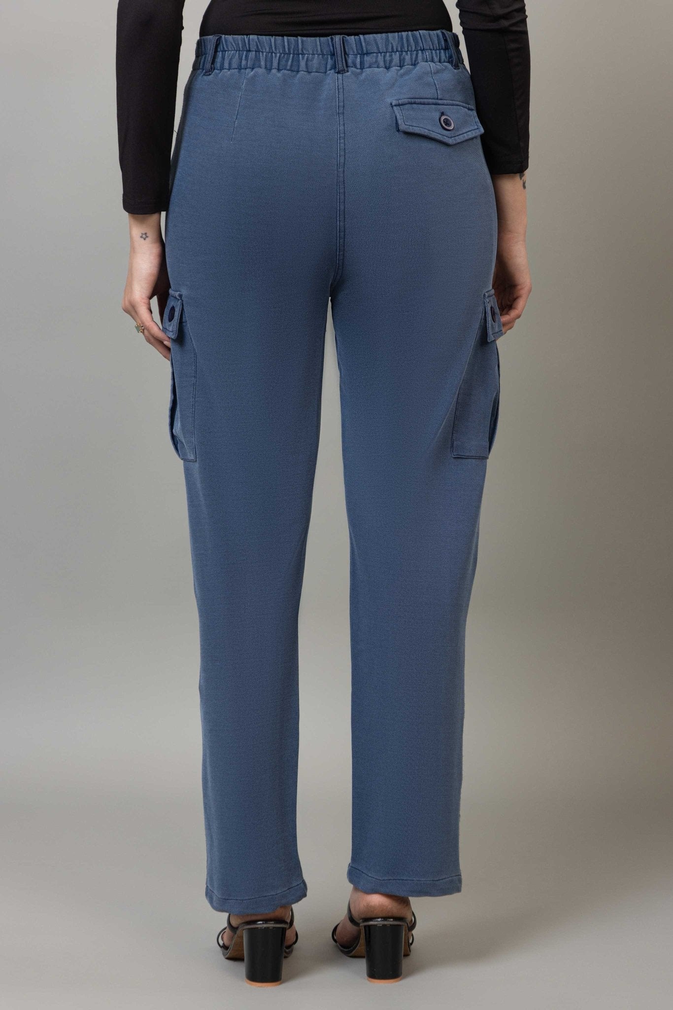 Light Blue denim cargo - Denim Cargo Pants