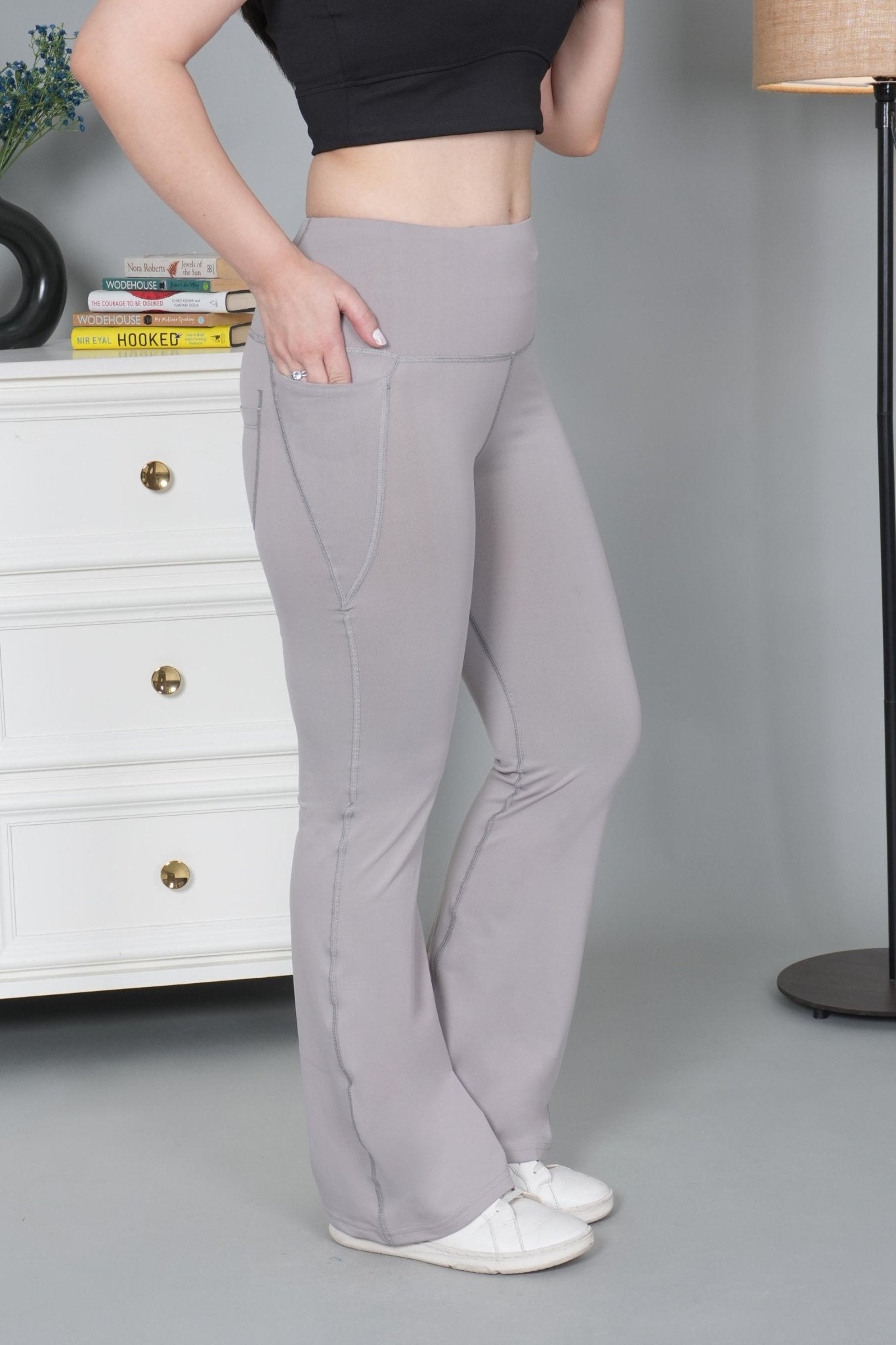 Light grey Active Flare Pants - Active flare pants