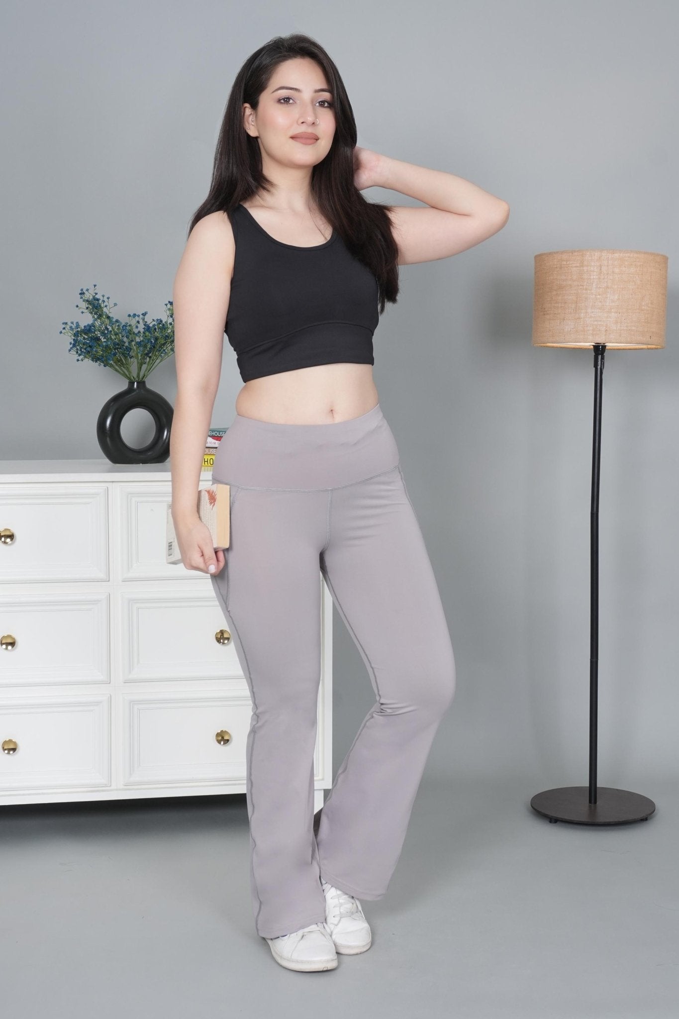 Light grey Active Flare Pants - Active flare pants