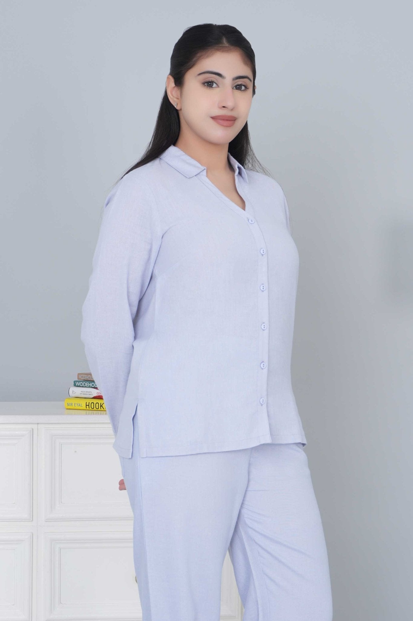 Light grey cotton linen shirts - Linen shirts