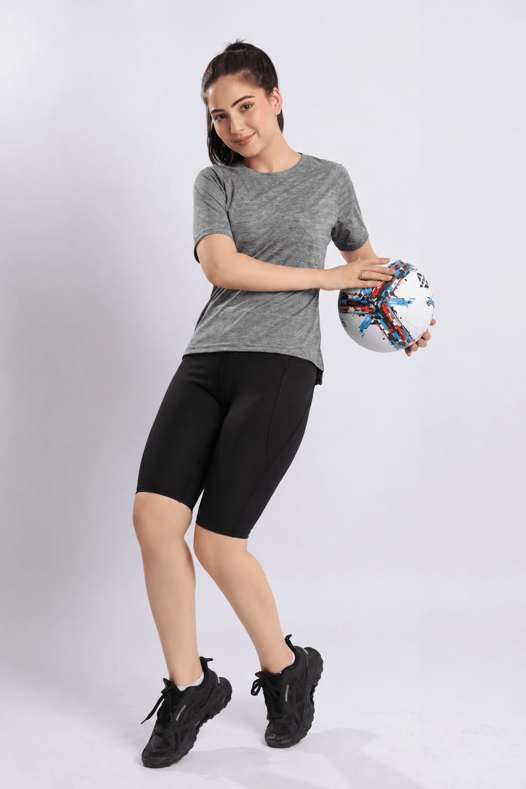 Light grey melange active relax tshirt -Active relax t shirt