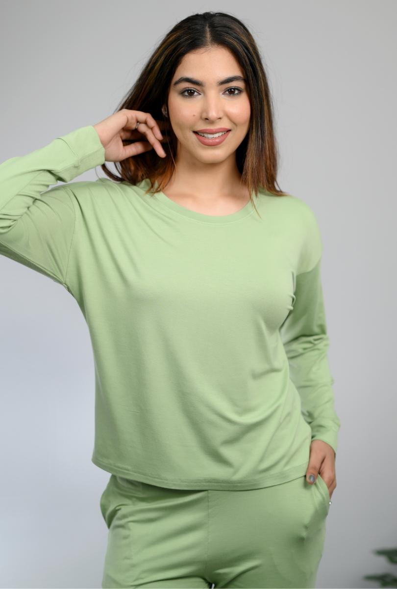 Light mint loungewear coordinate set -Loungewear coordinate set