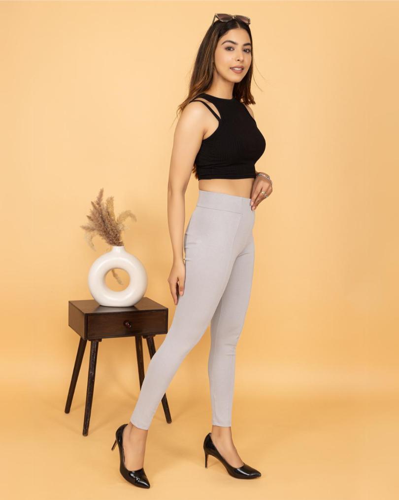 Lightgrey Jeggings -Milano jegging pants