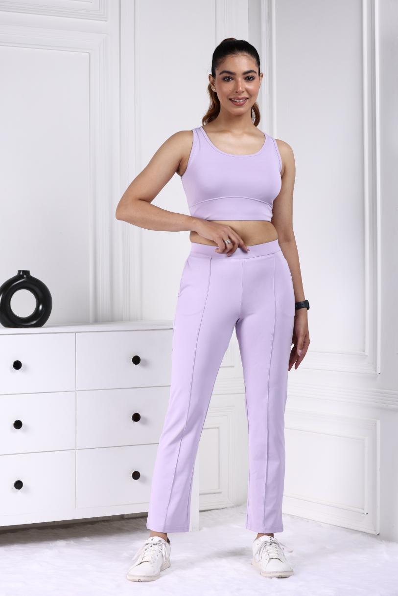 Lilac Active Yoga Pant Straight fit - Active cigarette pencil pants
