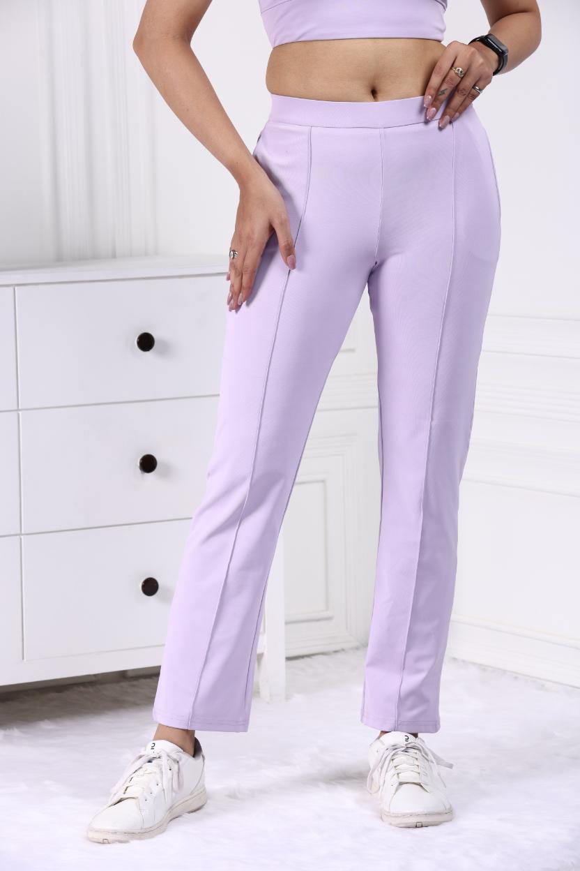 Lilac Active Yoga Pant Straight fit - Active cigarette pencil pants