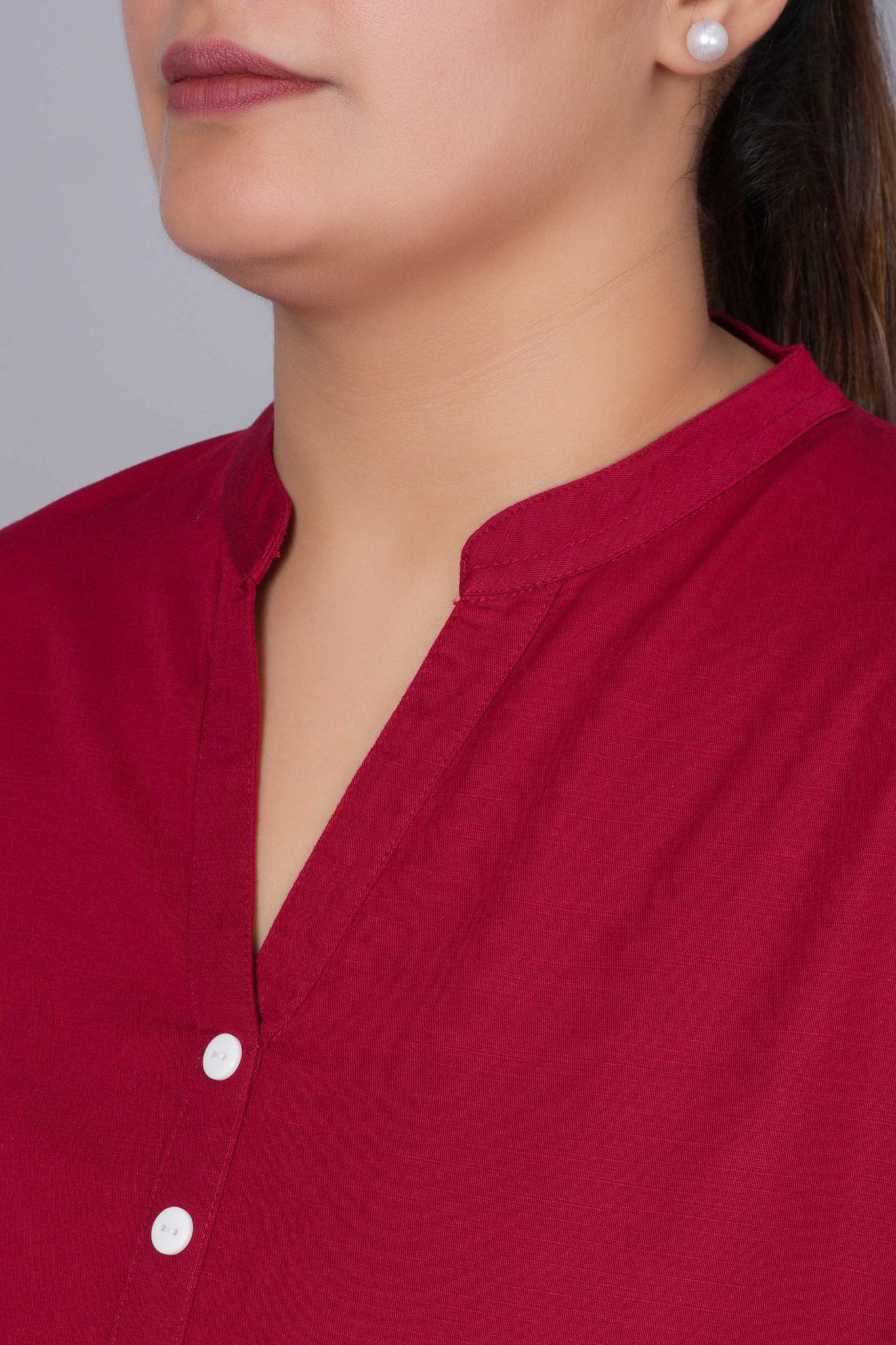 Mehroon 100% Premium Cotton Long Kurta - Long kurta