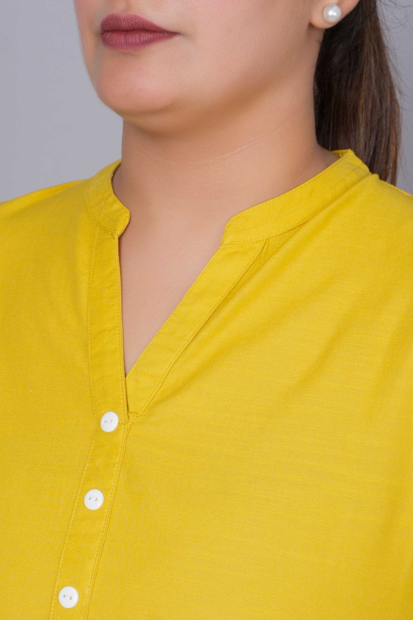 Mustard 100% Premium Cotton Long Kurta - Long kurta