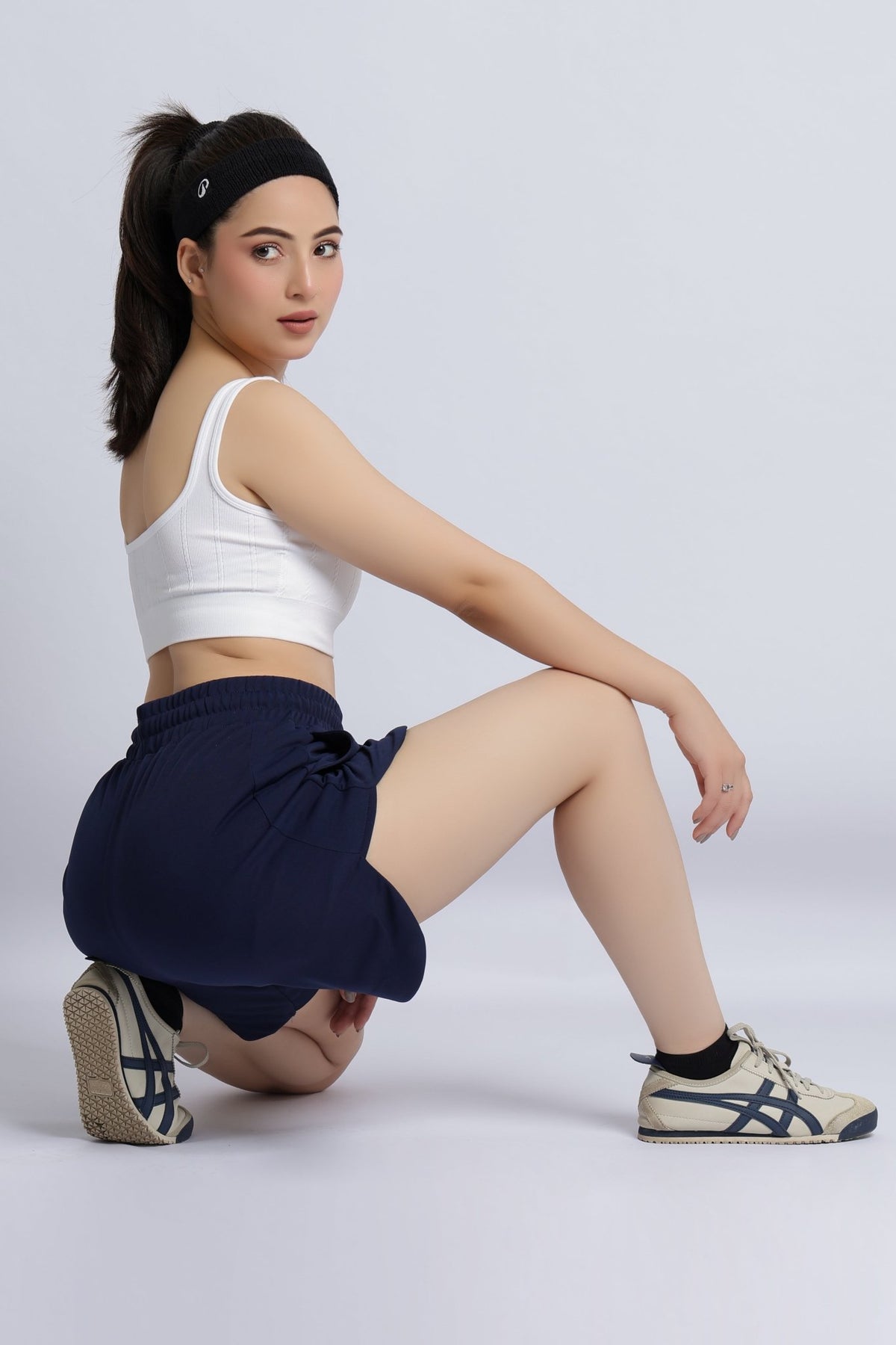 Navy active easymove shorts -Active easymove shorts