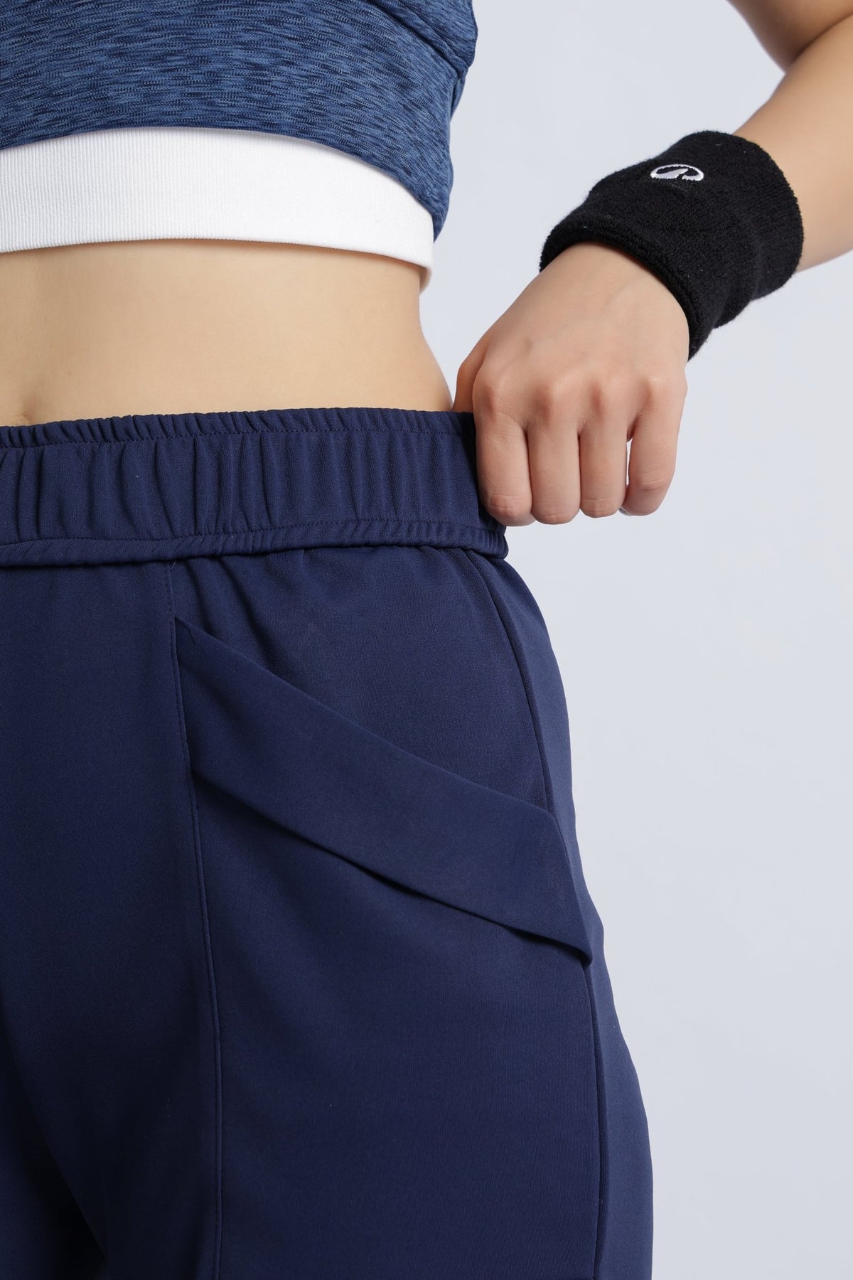 Navy active relax shorts -Active relax shorts
