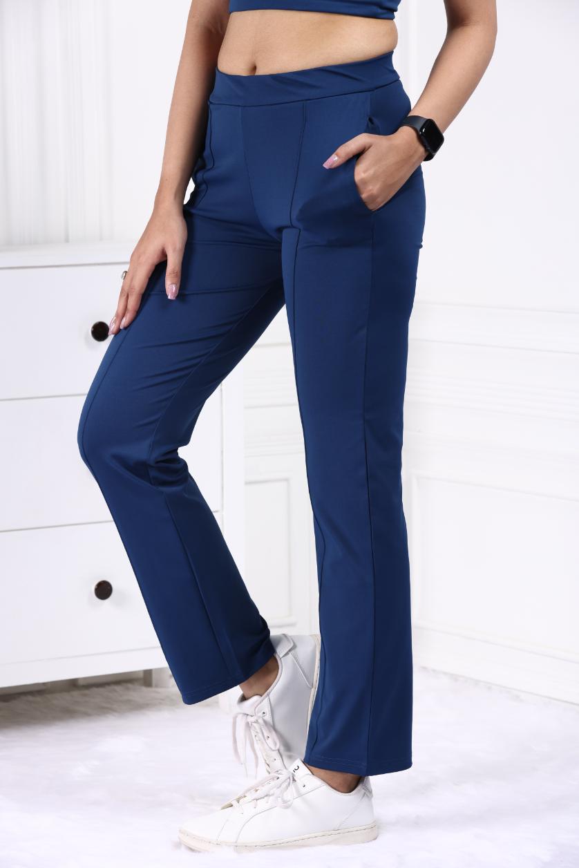 Navy Active Yoga Pant Straight fit - Active cigarette pencil pants