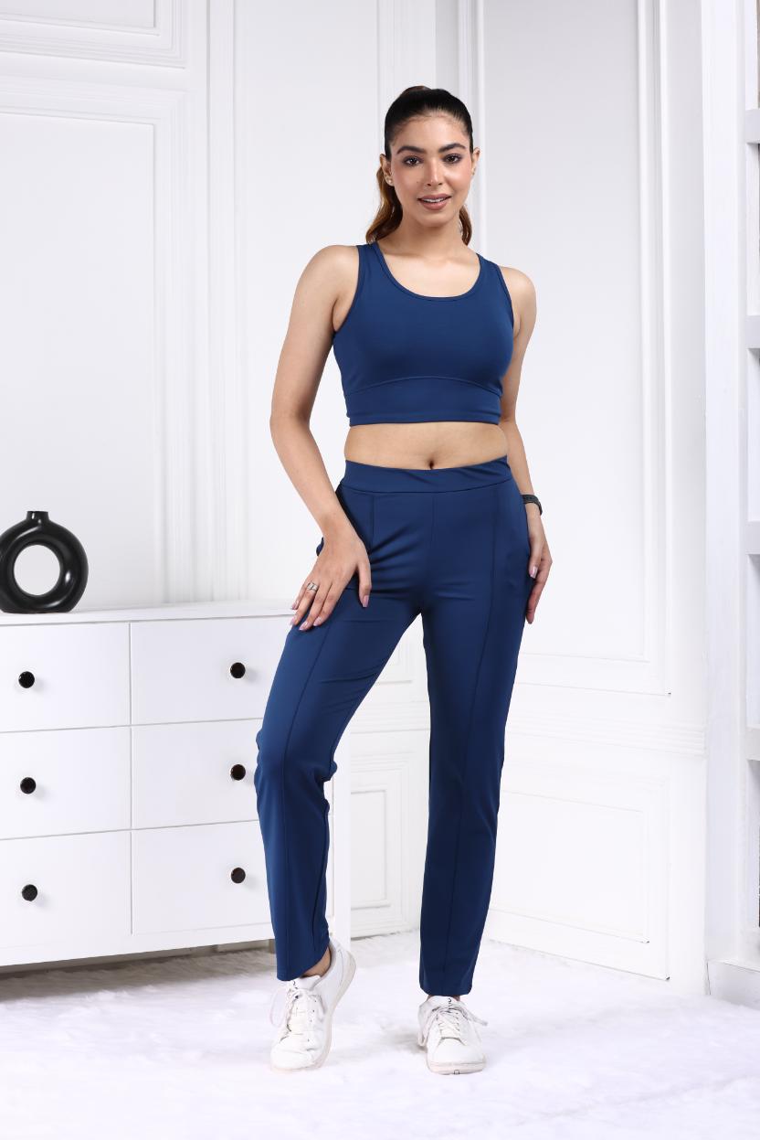 Navy Active Yoga Pant Straight fit - Active cigarette pencil pants