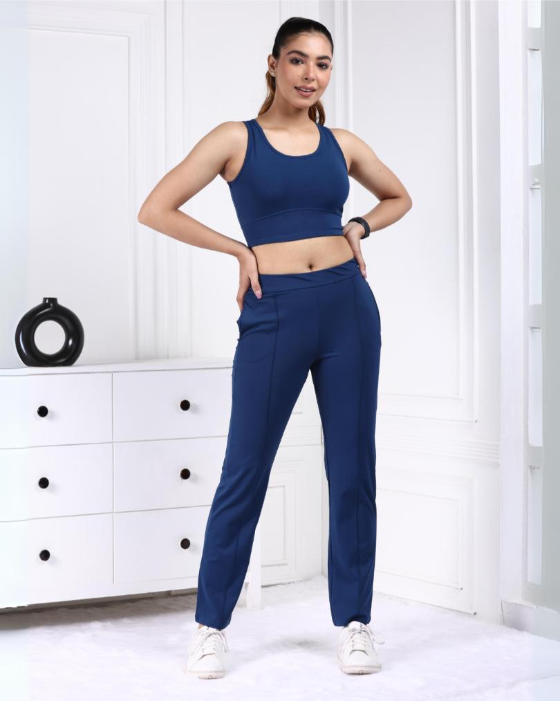 Navy Active Yoga Pant Straight fit - Active cigarette pencil pants
