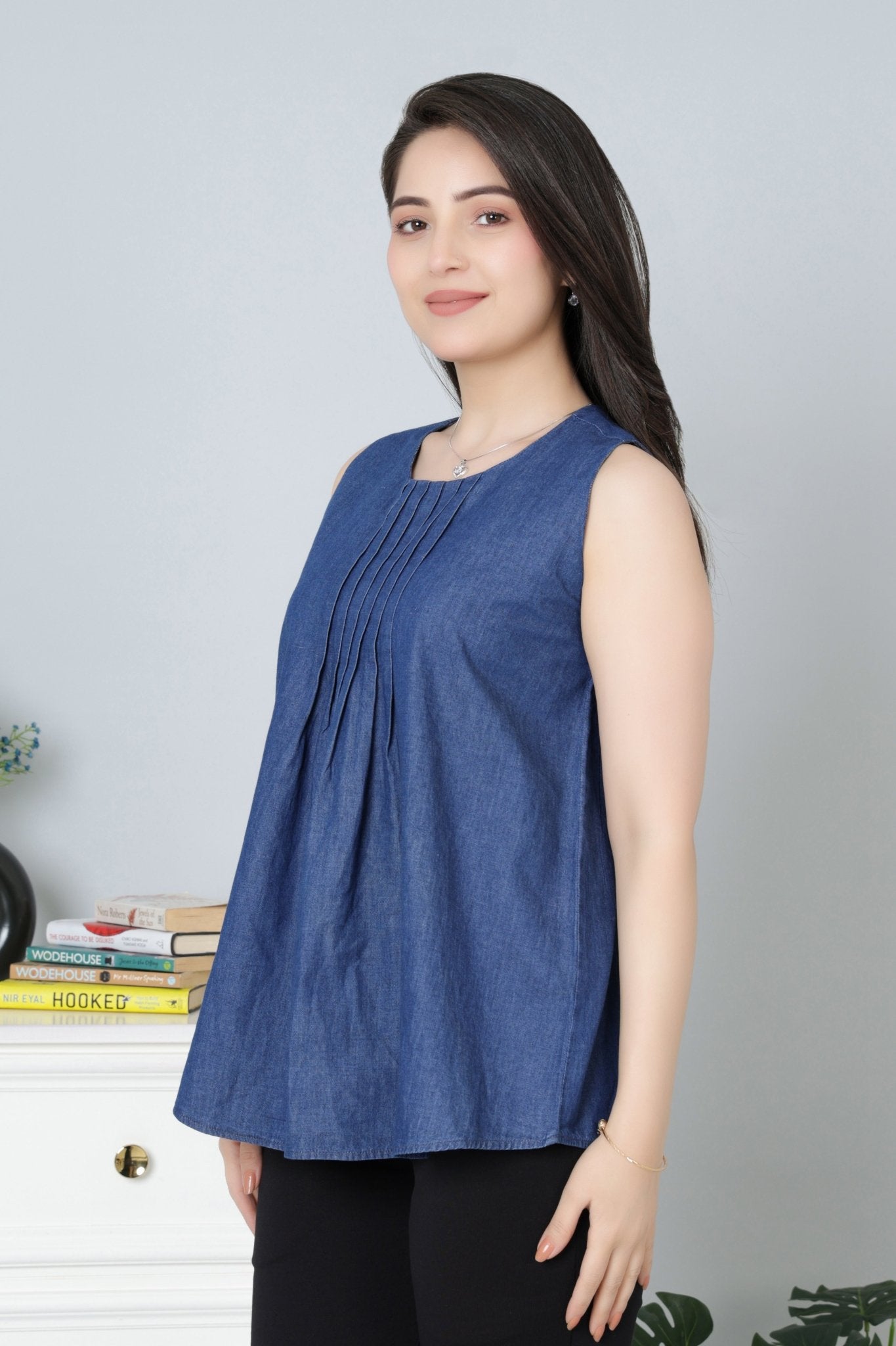 Navy denim top - Denim top