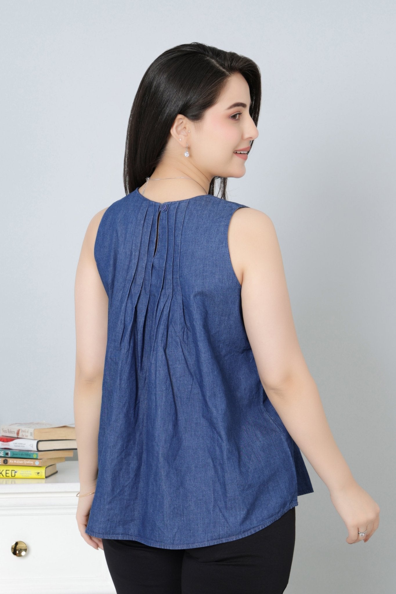 Navy denim top - Denim top