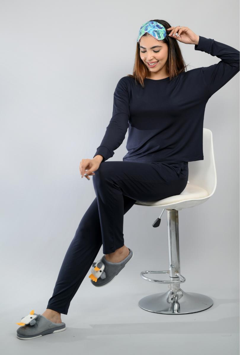 Navy loungewear coordinate set -Loungewear coordinate set
