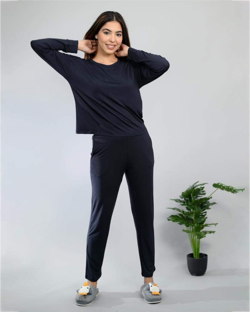 Navy loungewear coordinate set -Loungewear coordinate set
