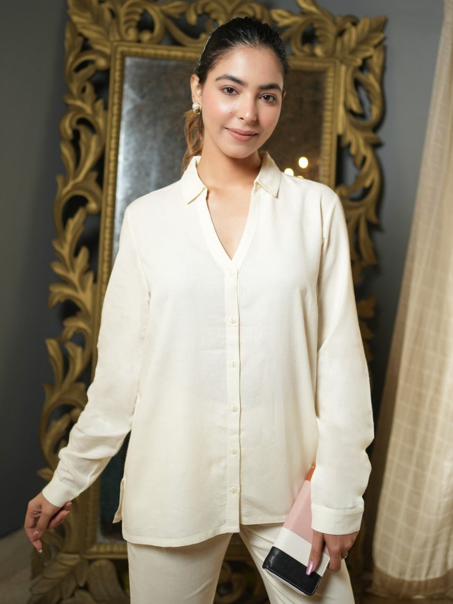 Off white cotton linen shirts - Linen shirts
