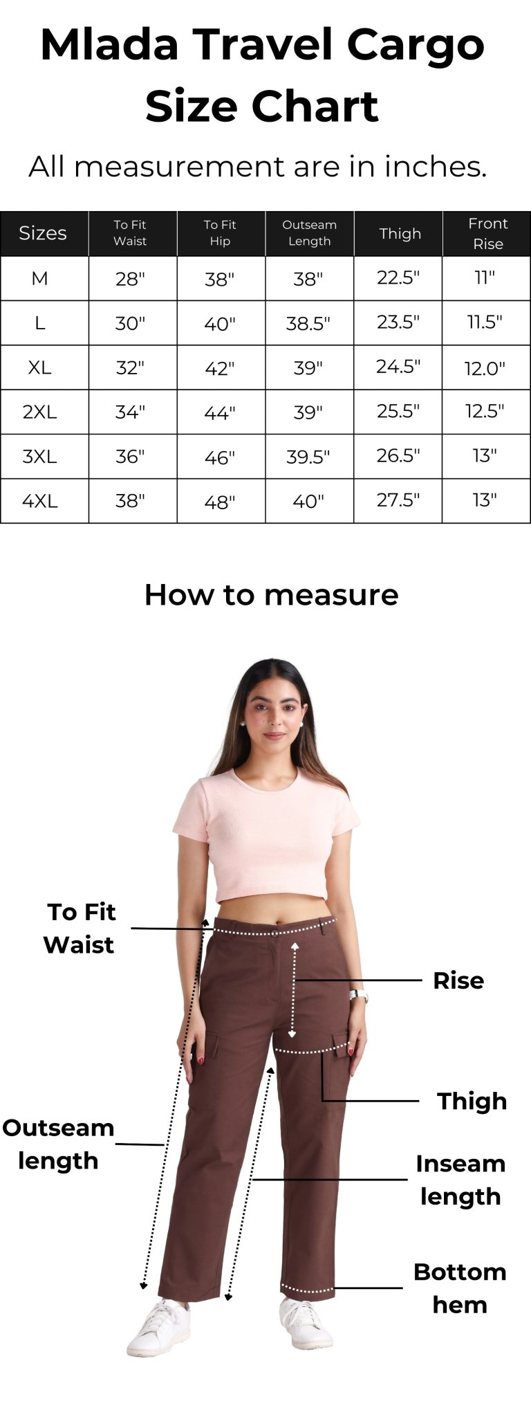 Off white stretchable biowash USA HQ cotton travel cargo pant with superior elastic belt. - Travel Cargo Pants