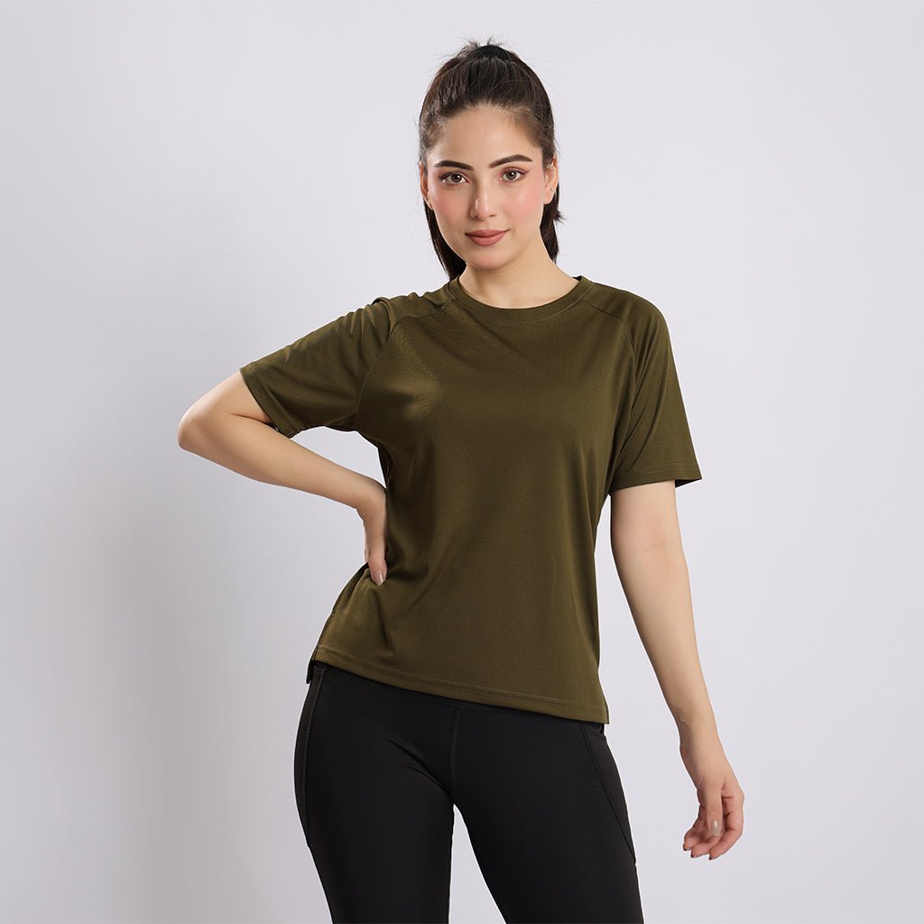 Olive active relax tshirt -Active relax t shirt