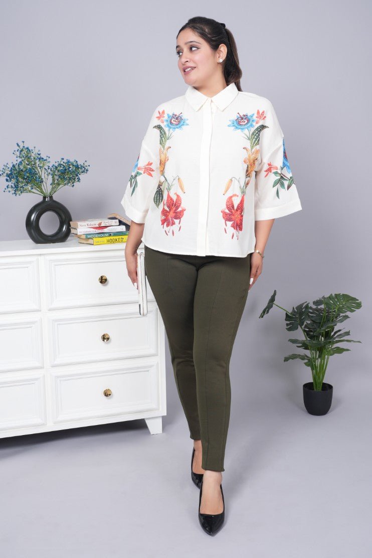 Olive stretchable biowash USA HQ cotton premium jegging pant with pockets & superior elastic belt. - Milano jegging pants with pcoket