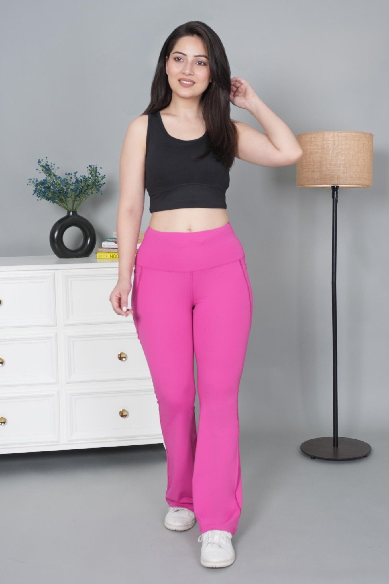 Pink Active Flare Pants - Active flare pants