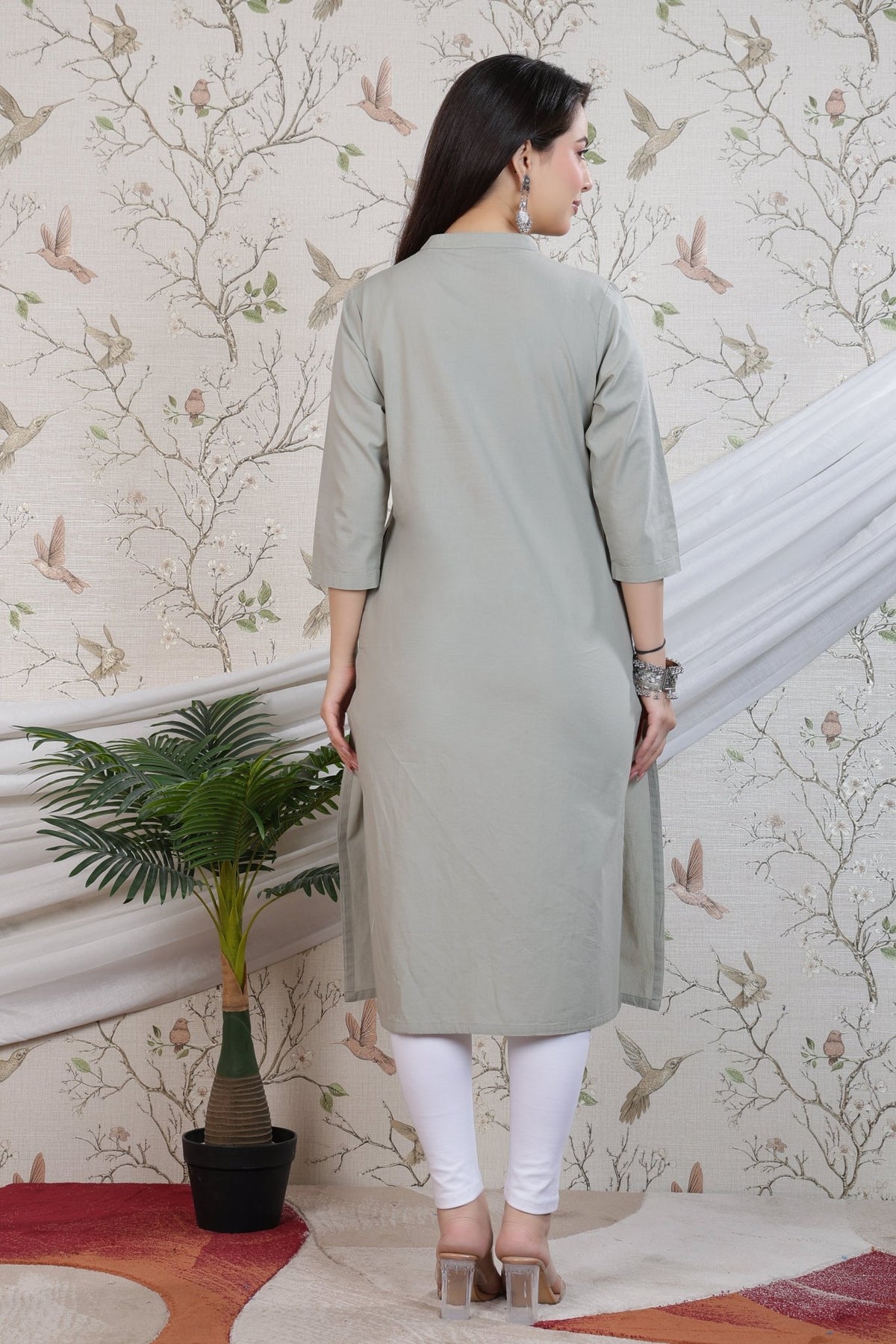 Pista 100% Premium Cotton Long Kurta -Cotton long kurta