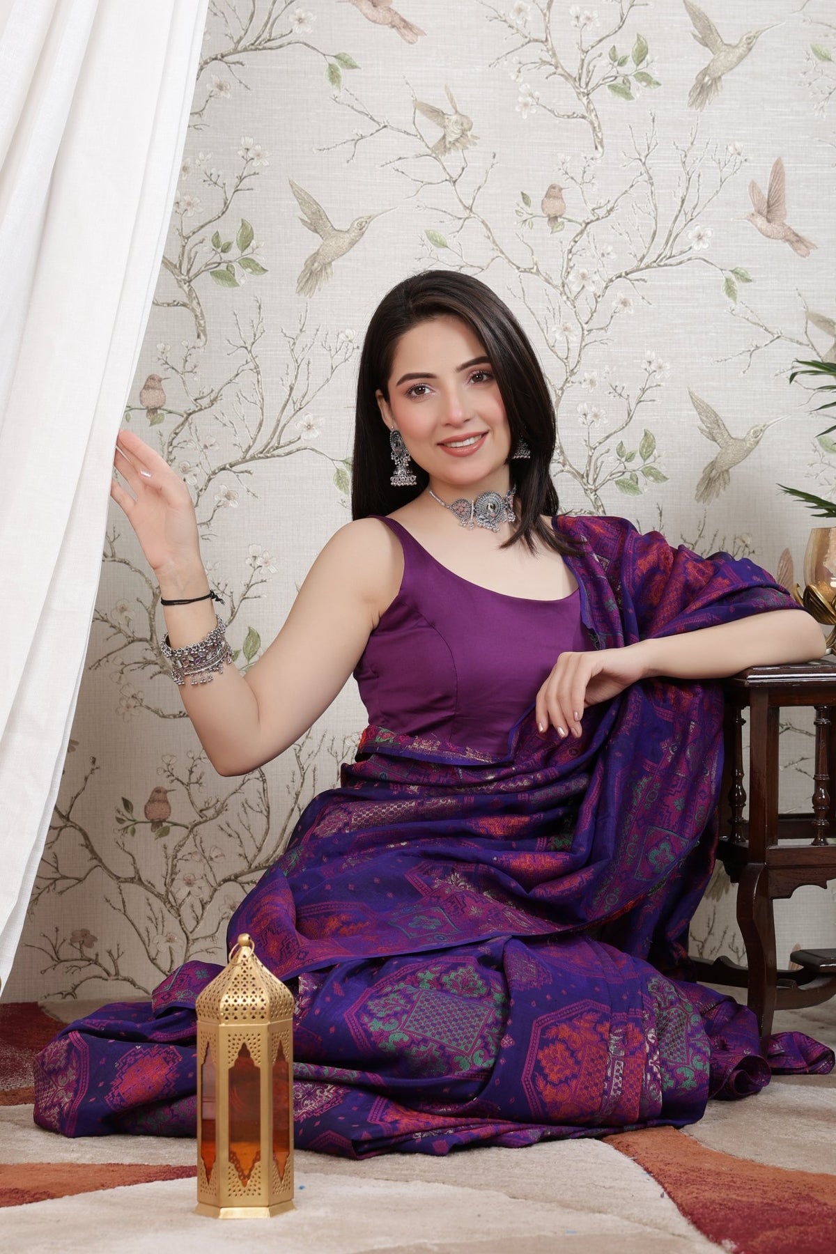 Plum blouse made from premium cotton -Blouse