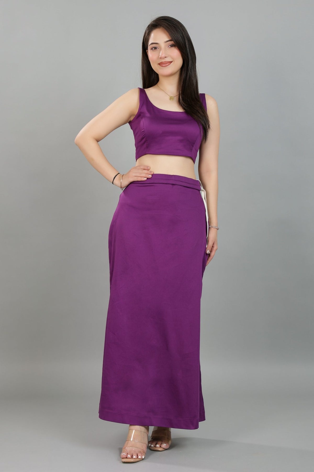 Plum saree shaper made from premium cotton -Saree shaper