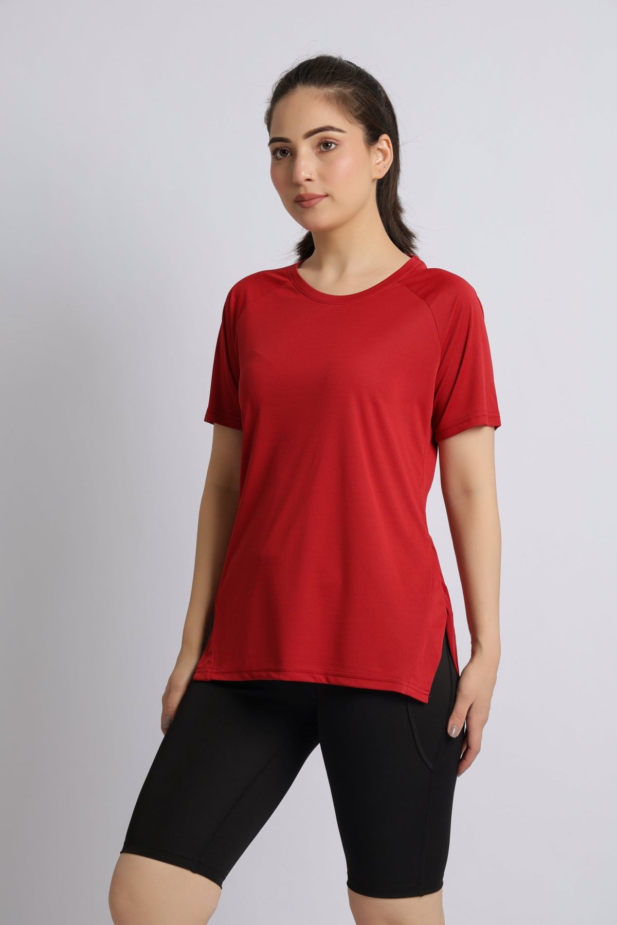 Red active regular tshirt -Active regular tshirt