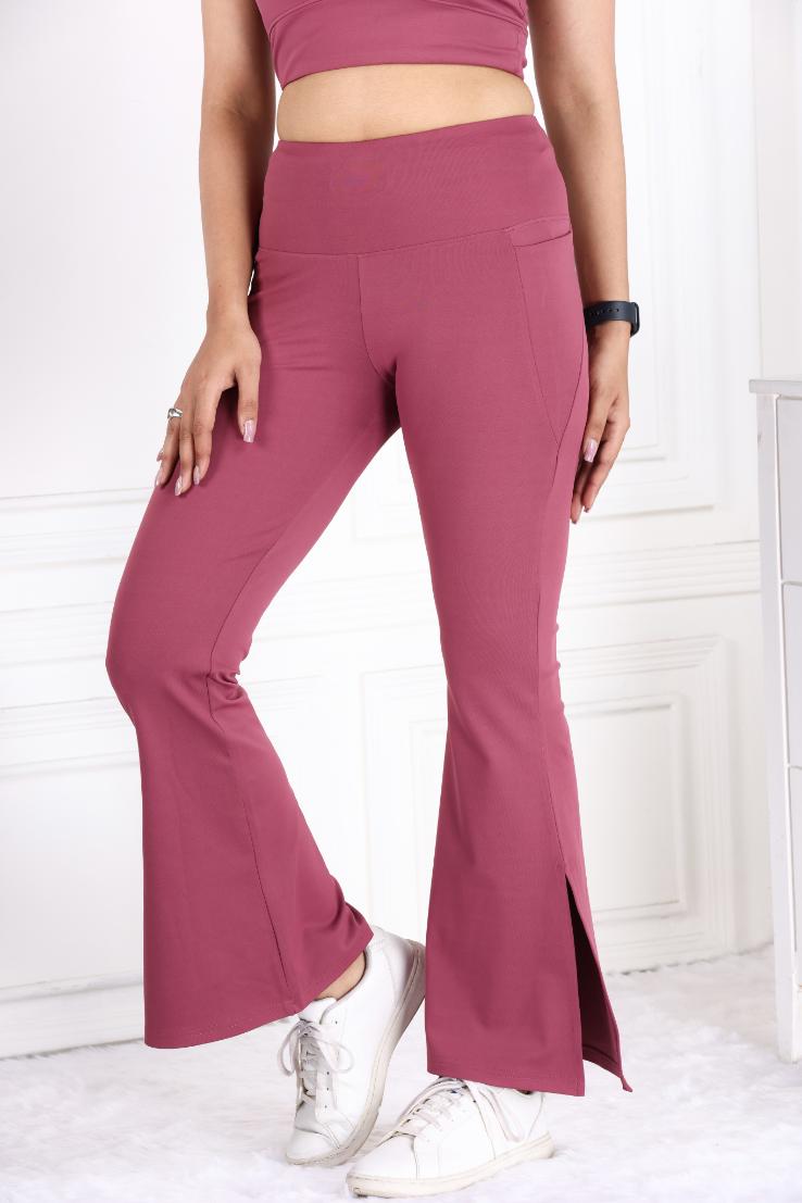 Rose Active Flare with Slit Pants - Active flare with slit pants