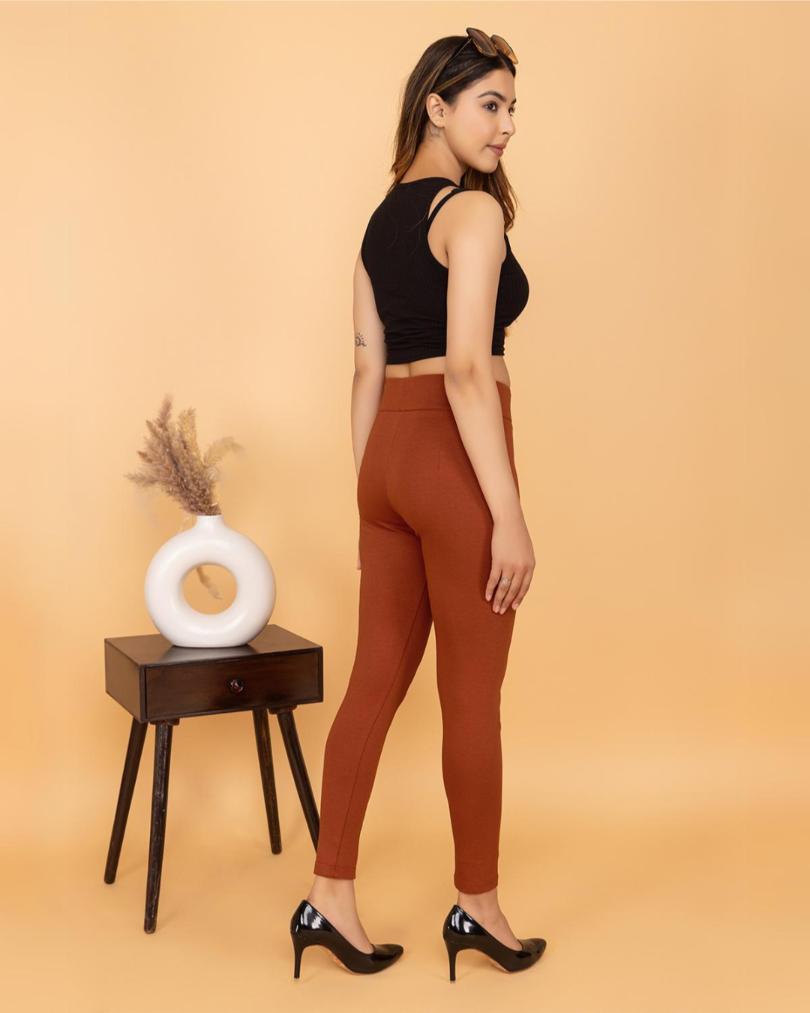Rust Jeggings -Milano jegging pants