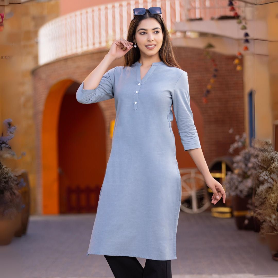 Shower Grey long kurta for women ethnic, casual & formal kurtas for women