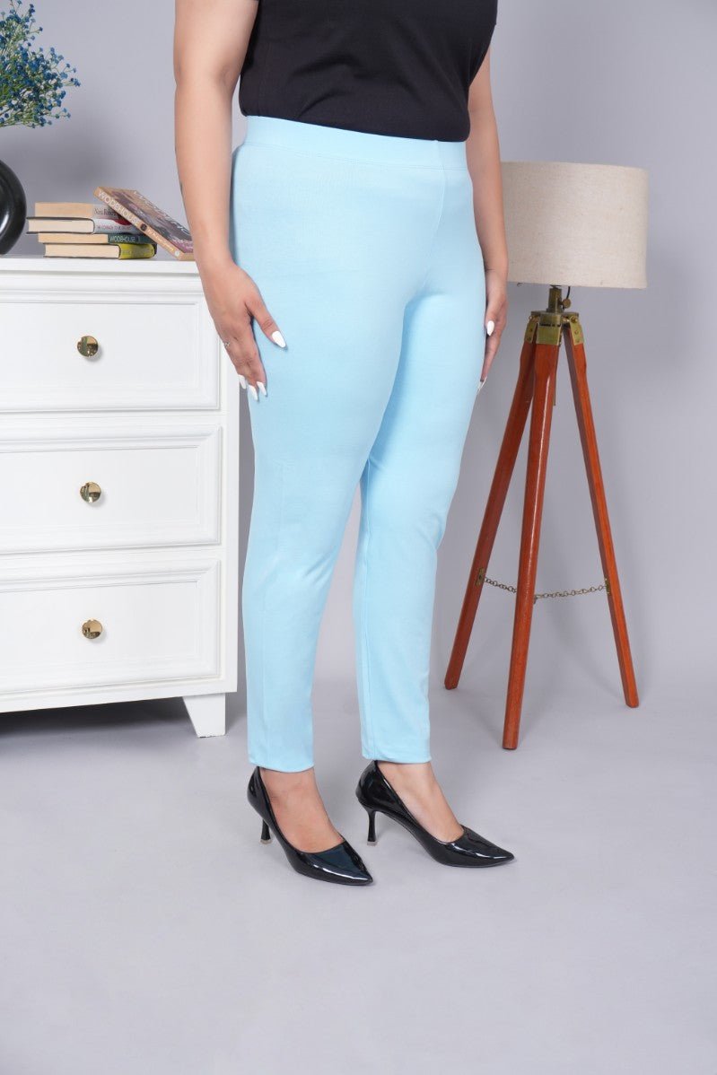 Sky blue cotton legging - Cotton leggings