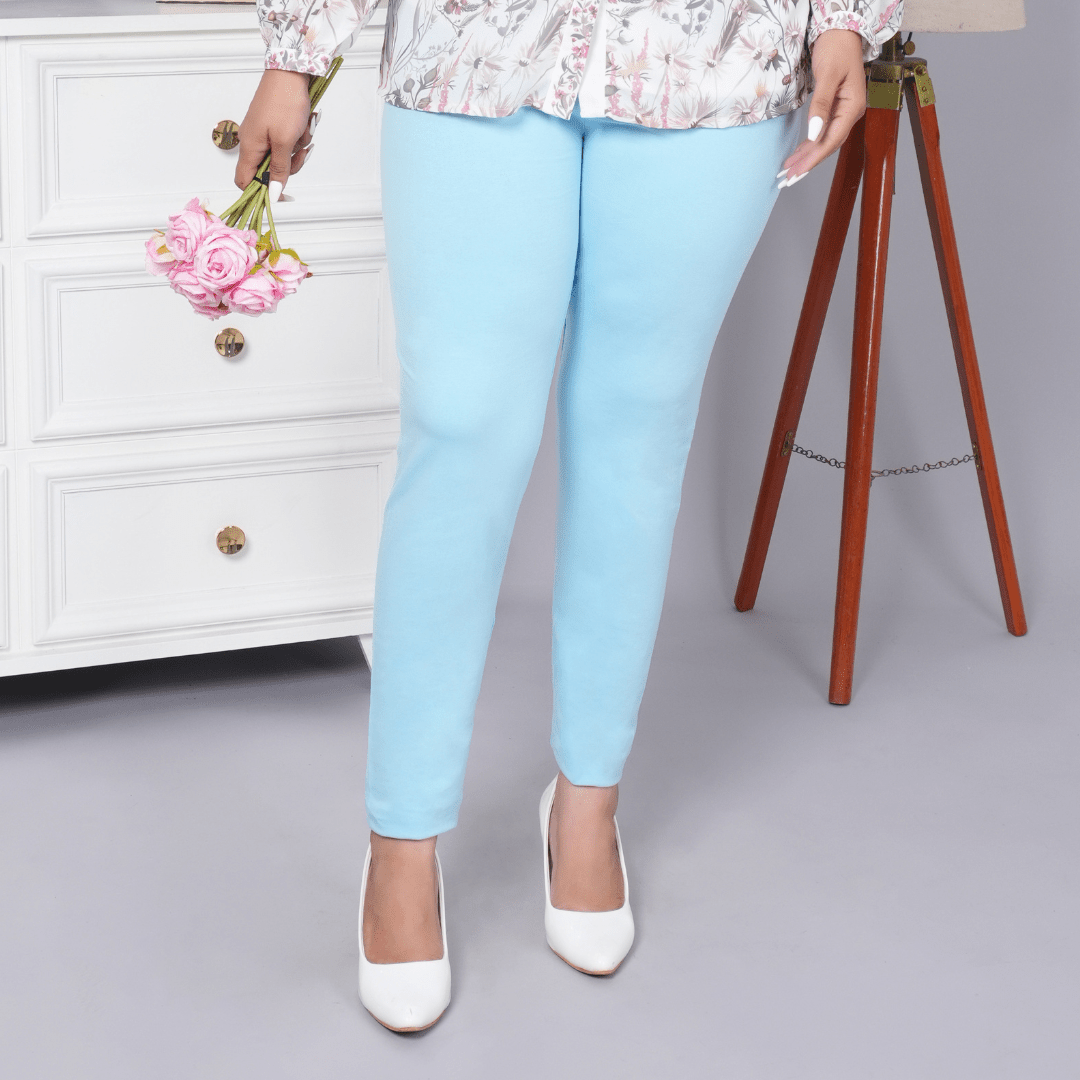 Sky blue cotton legging - Cotton leggings