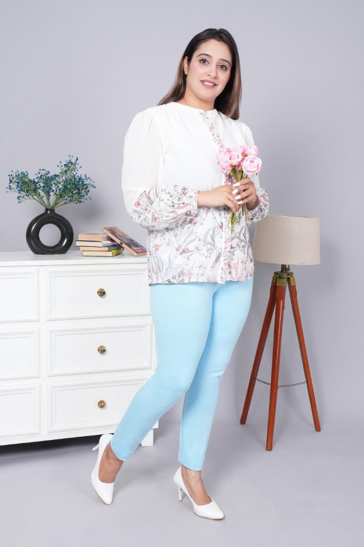Sky blue cotton legging - Cotton leggings