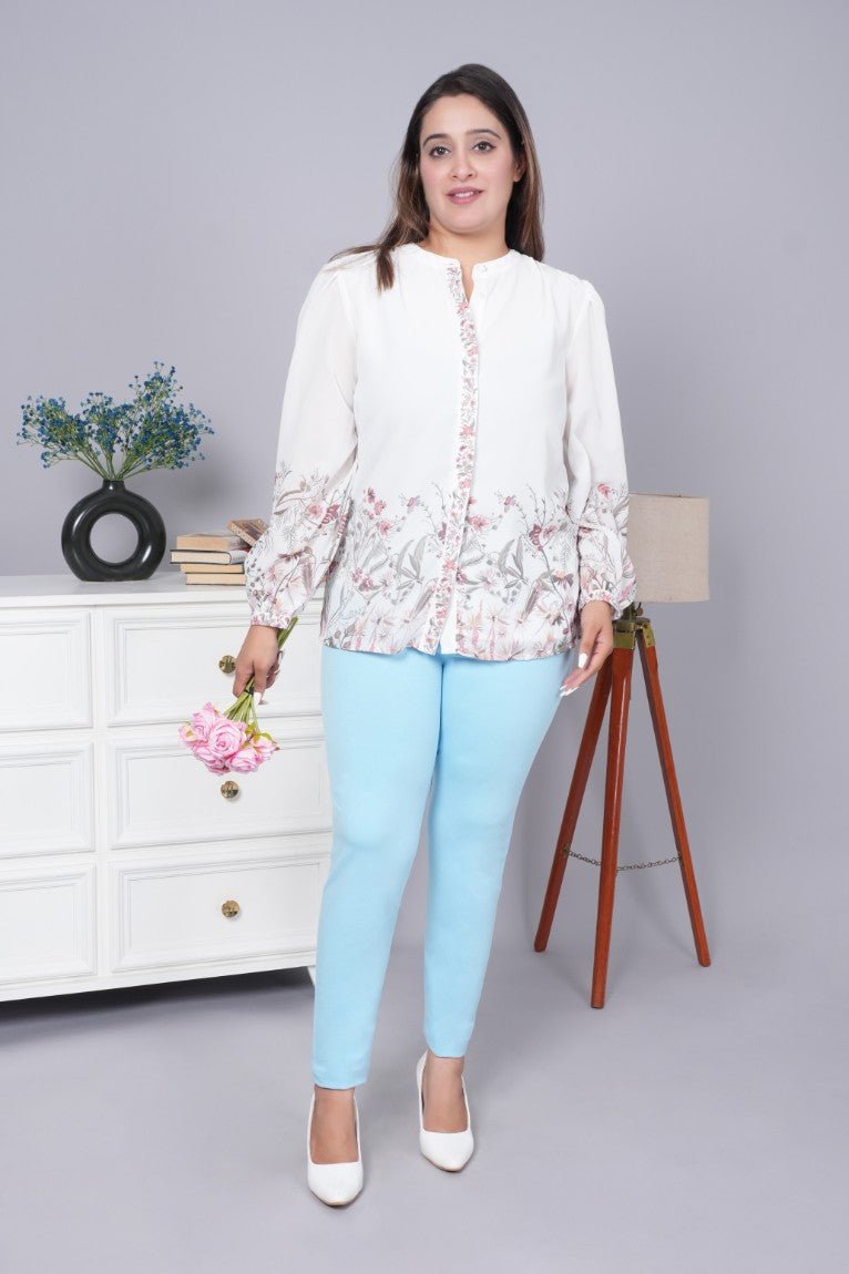 Sky blue cotton legging - Cotton leggings