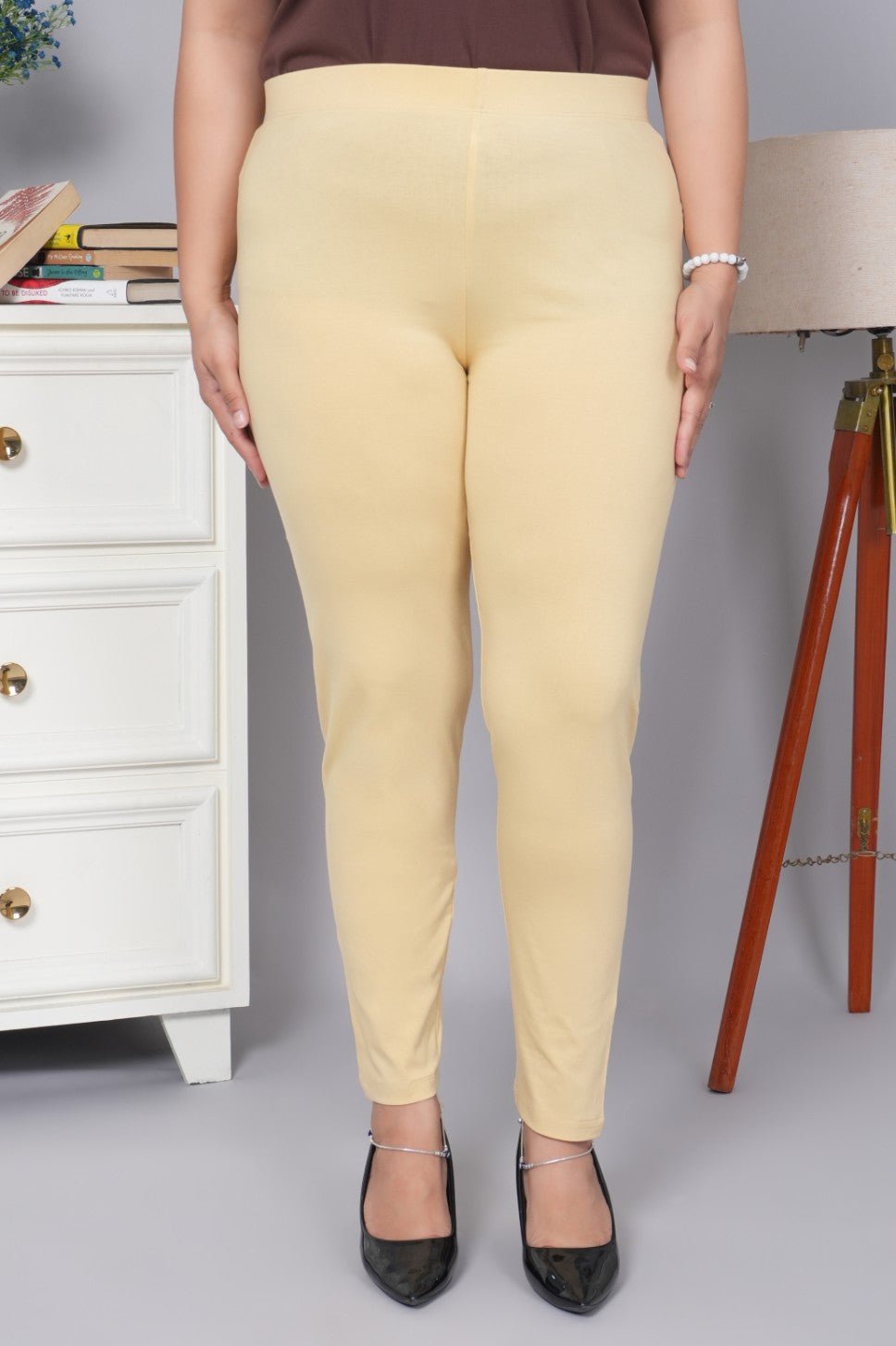 Tan cotton lycra legging - Cotton legging