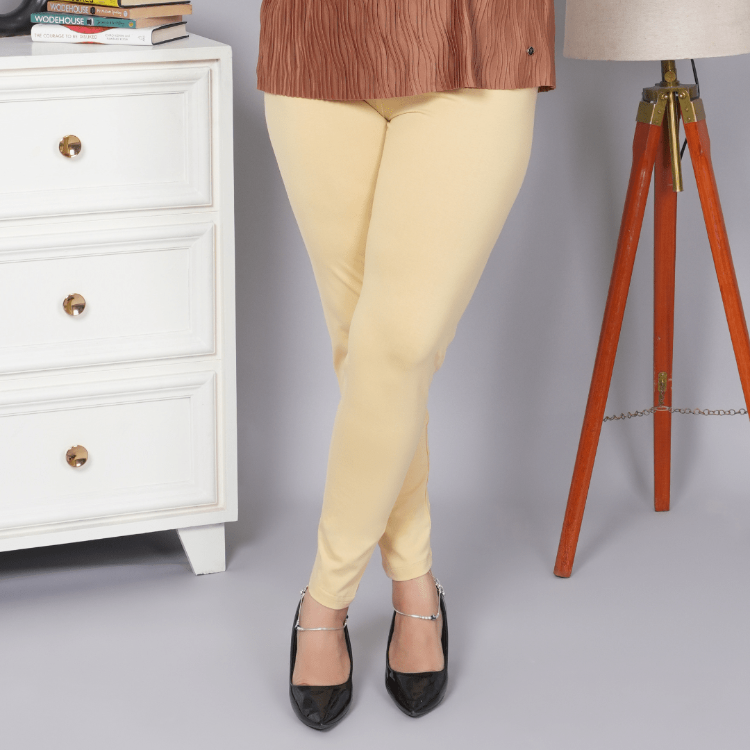 Tan cotton lycra legging - Cotton legging