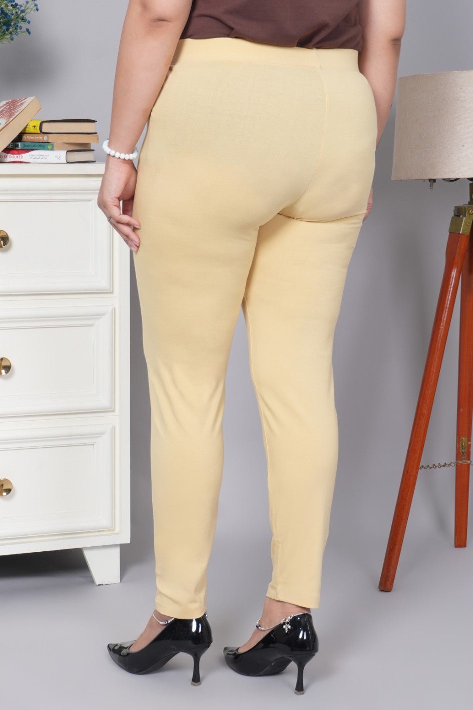 Tan cotton lycra legging - Cotton legging