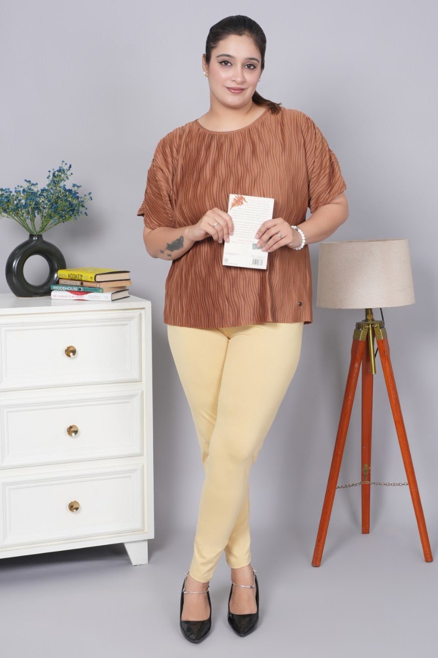 Tan cotton lycra legging - Cotton legging