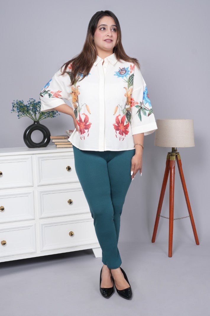 Teal cotton legging - Cotton leggings
