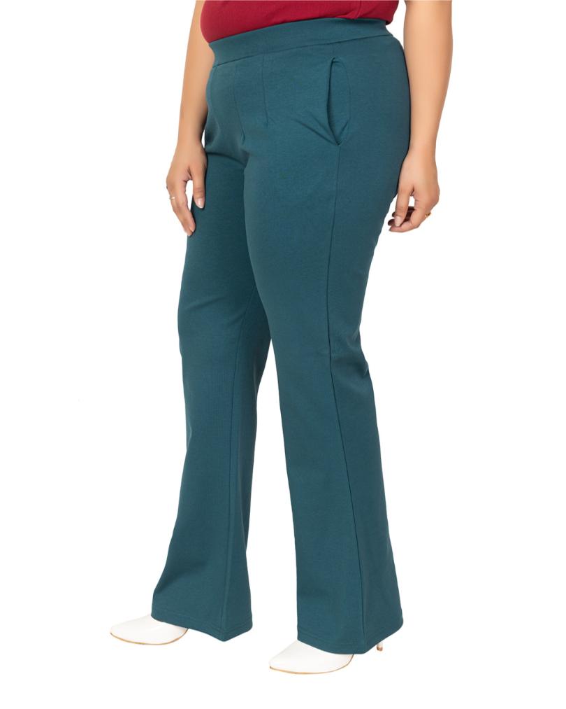 Teal Plus Size Bootcut Flare Pants -Milano plus size bootcut flare pants