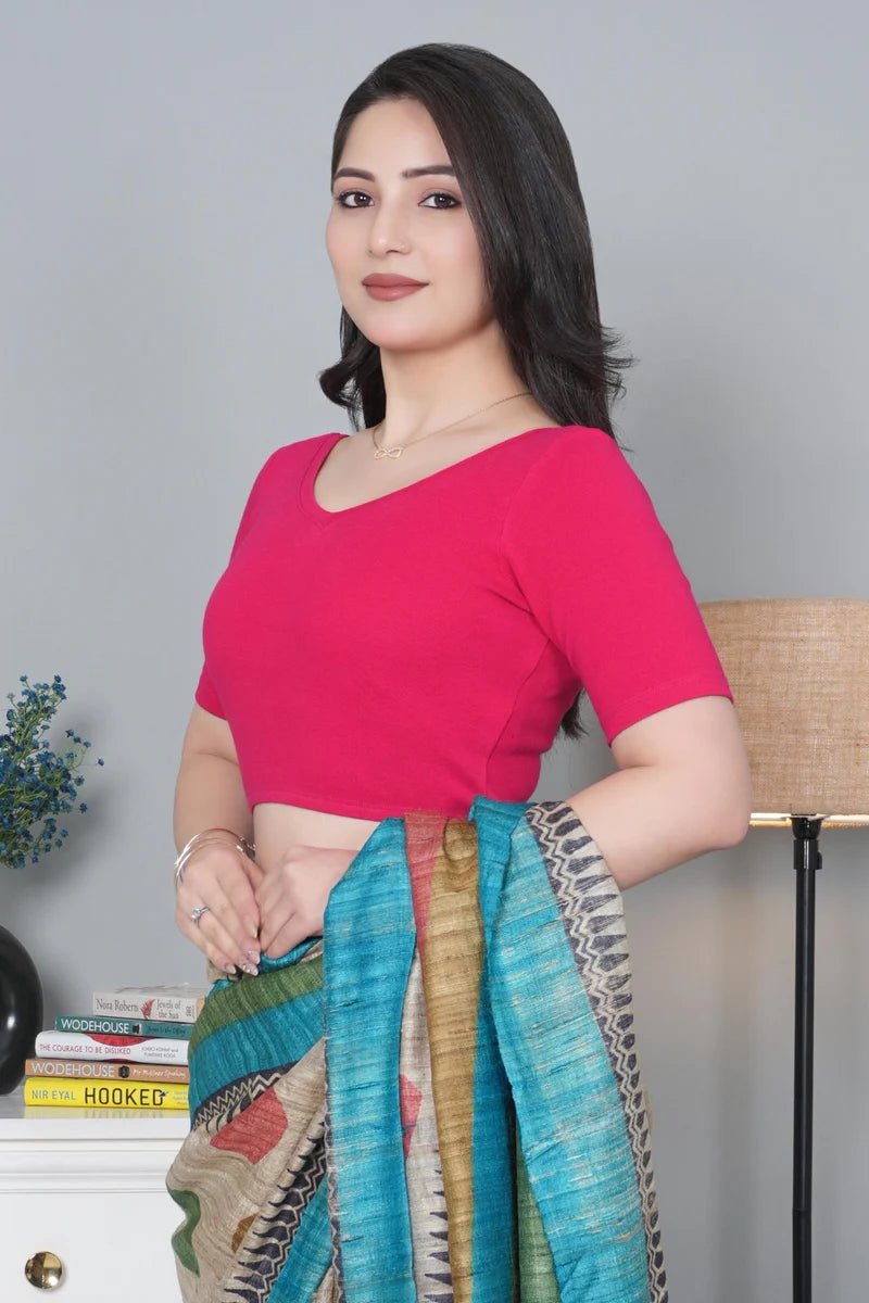 The Chloé Ribbed V - Neck Blouse - Medium