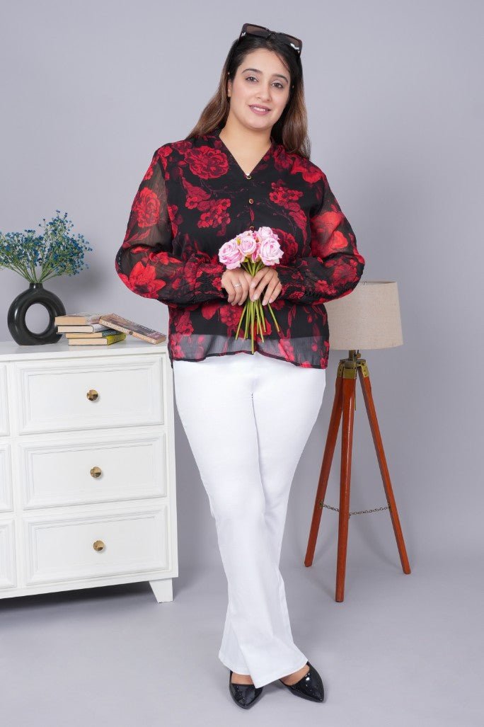 White stretchable biowash cotton flare pants with superior elastic belt. - Cotton flare