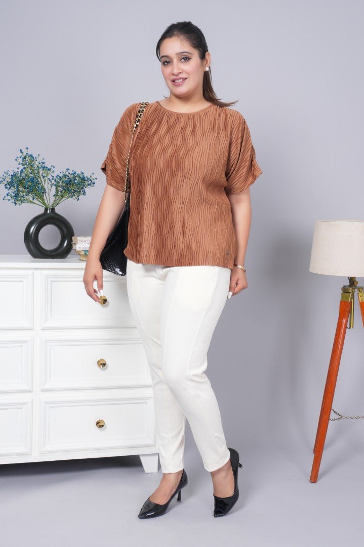 White stretchable biowash USA HQ cotton premium jegging pant with pockets & superior elastic belt. - Milano jegging pants with pcoket